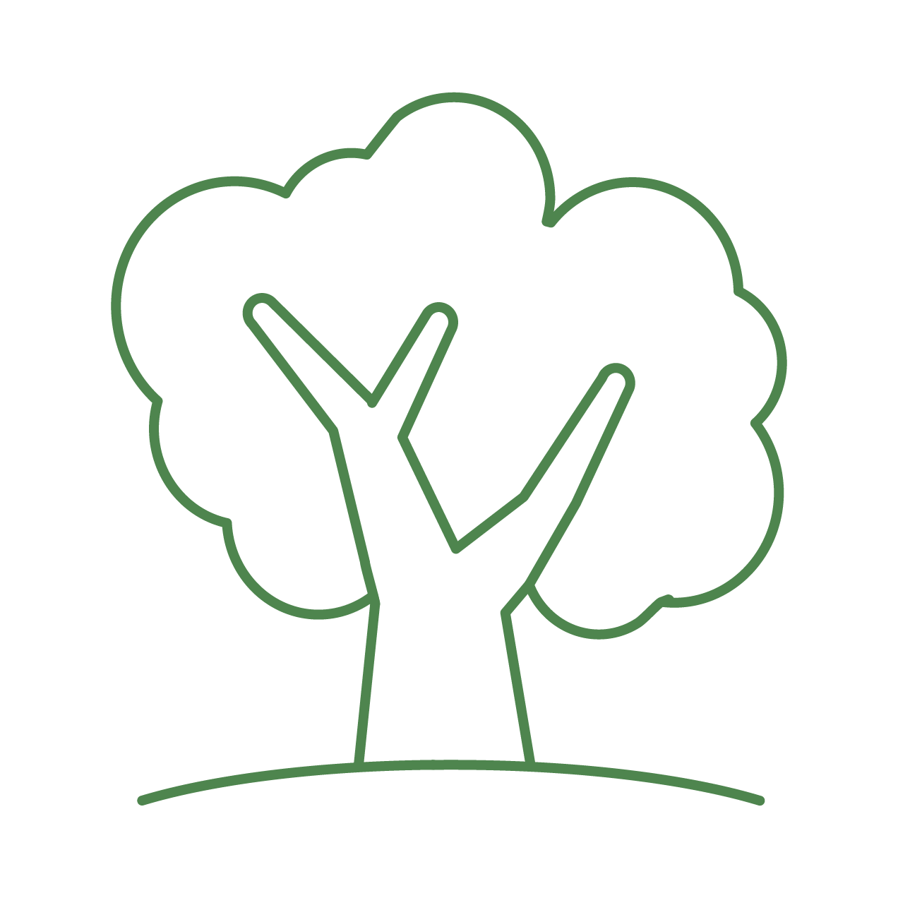 Grafisches Baum-Icon, steht für Baumpflege